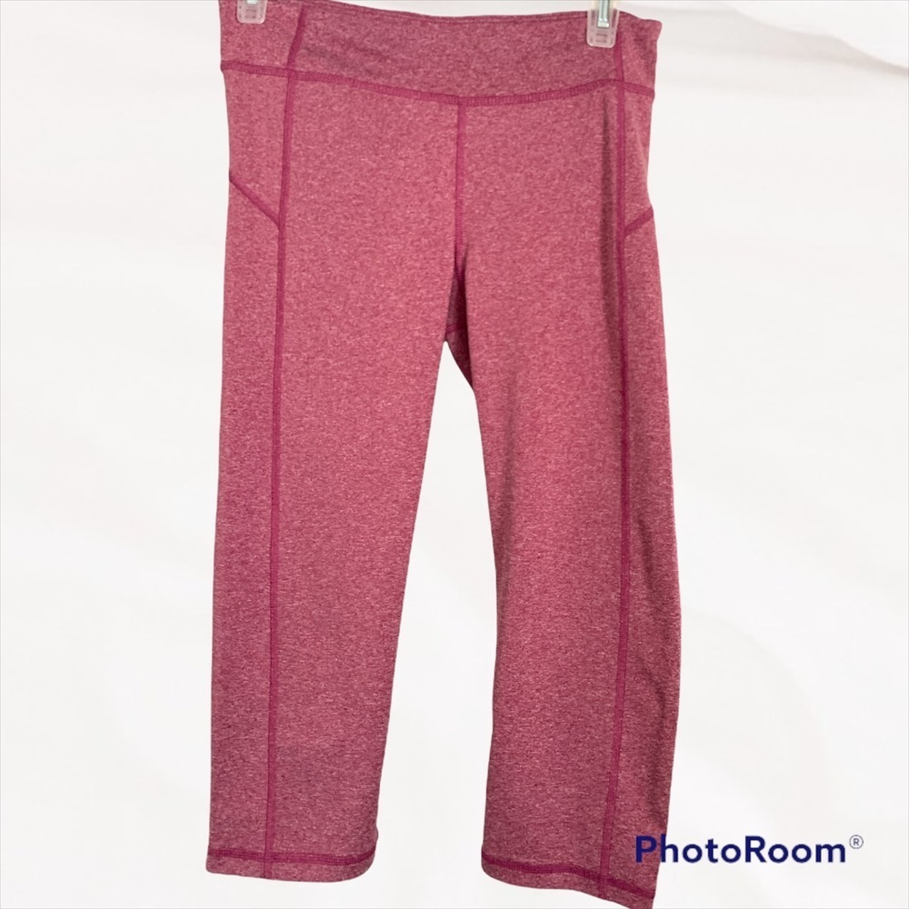 Live Love Dream Womens M Pink Athletic Crop Capri Leggings - Picture 3 of 5